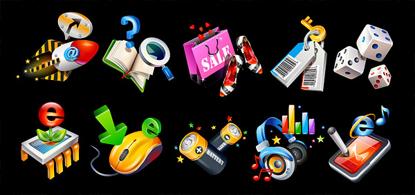 3D texture icon 6 vector
