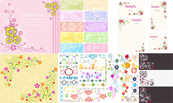 cute style Border Floral vector