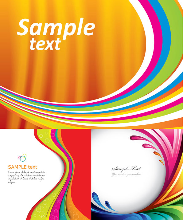 Dynamic Abstract colored lines Vector