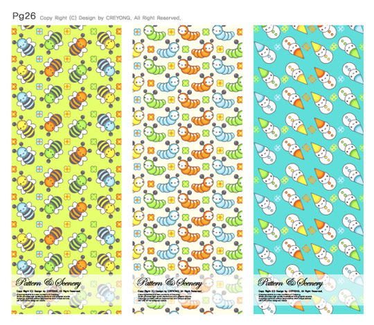 tiled background snowman cute continuous background cartoon bug bees 