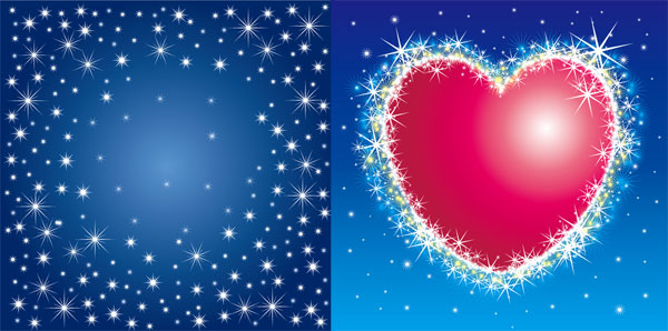 Flash heart design elements backgrounds art