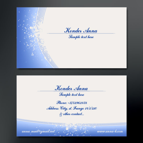 Modern design Business Cards vector set 01