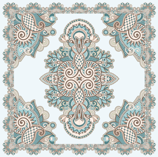 Retro Decorative pattern Frames and Borders vector 01