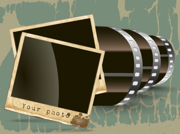Vintage Film scrap banckground vector 01