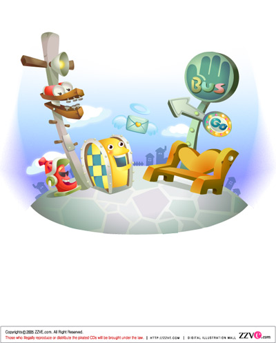 lovely cartoon scene set 37 vector