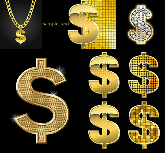 mosaic money symbol luxurious design pictures gold necklace gold design 