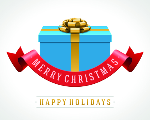 2015 christmas gift box shiny background vector 01