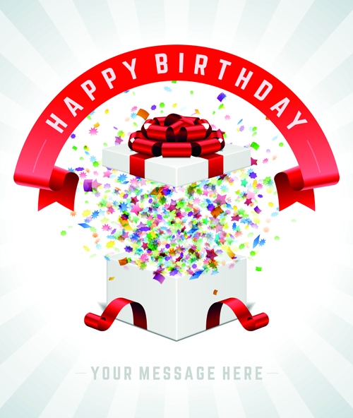 2015 christmas gift box shiny background vector 02