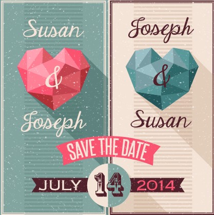 3D heart festival banner creative vector 02