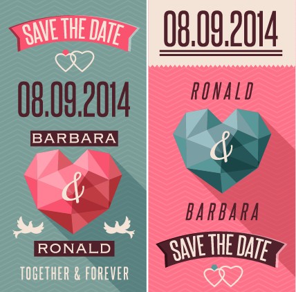3D heart festival banner creative vector 03