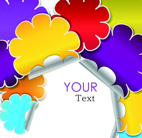 Various Stylish paper labels vector 02