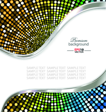 Abstract Rainbow background vector 02