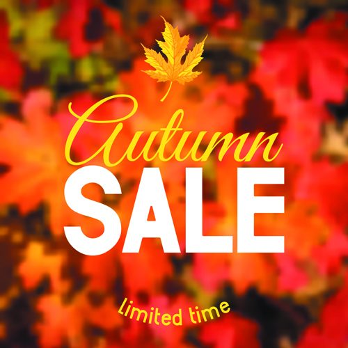 sale blurred background autumn 