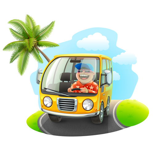 Cartoon Car Cute vector graphics set 05