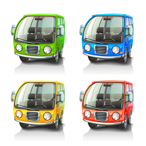 Cartoon Car Cute vector graphics set 06