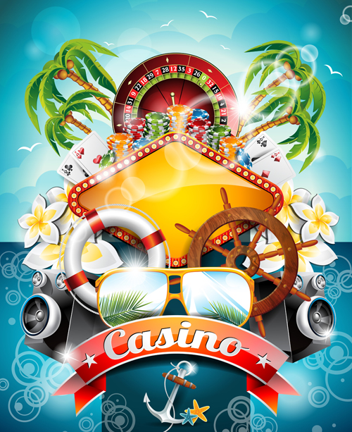 Casino Backgrounds vector 04