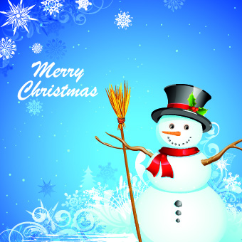 Christmas Snowman design elements vector 02