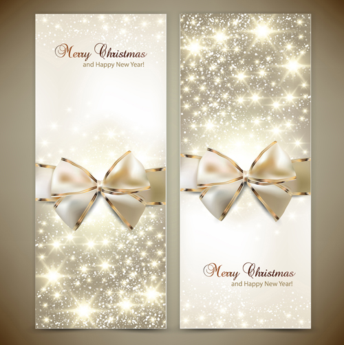 christmas cards card bows 