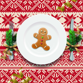 dining table christmas background 