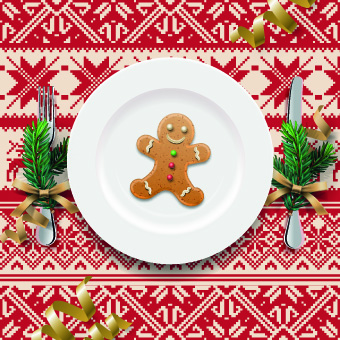 Christmas dining table background 01