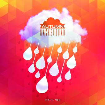Clouds elements vector background 02