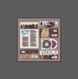 Coffee retro business template kit vector 03