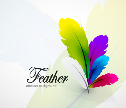 feathers colored background 