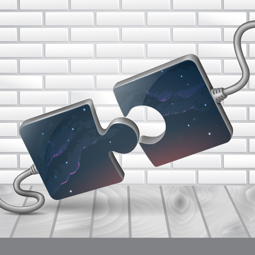 Concept puzzle template business vector 03