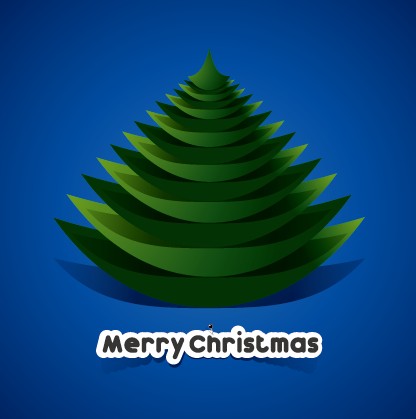 paper creative christmas tree christmas background vector background 