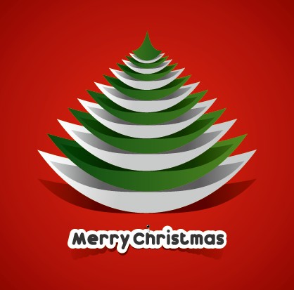 paper creative christmas tree christmas background vector background 