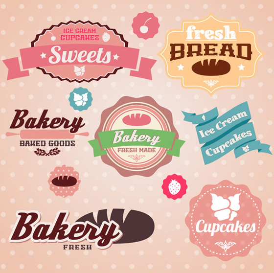 sweets labels cute bakery 