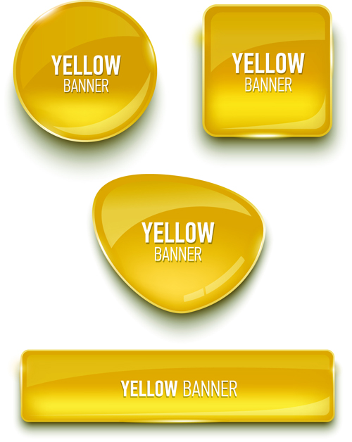 Glass textured color banners graphic vector 03