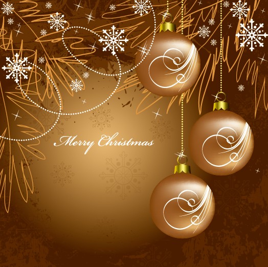 golden christmas background vector background 2014 