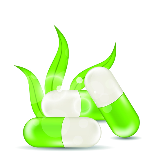 Green medical capsule design vector 01