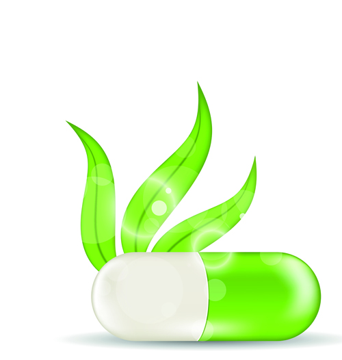 Green medical capsule design vector 02