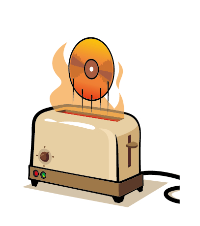 Grunge household appliances design vector graphics 03