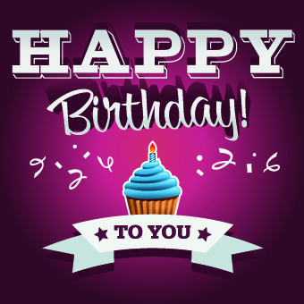 Happy birthday card vector