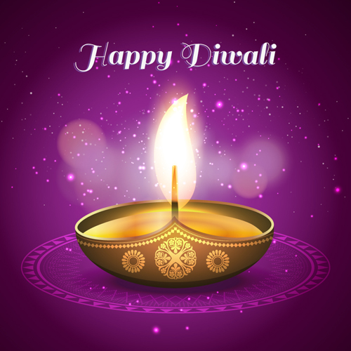 Happy diwali India styles vector background vector 04