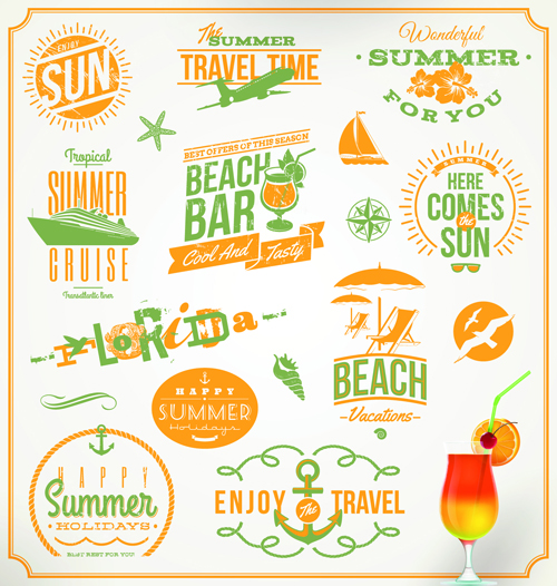travel summer logos logo labels label holiday happy 