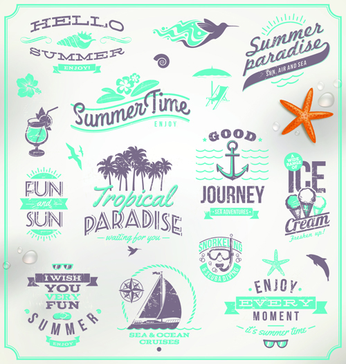travel summer logos logo labels label holiday happy 
