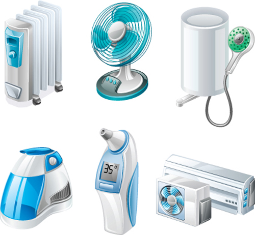 Different Appliances Icon vector set 05