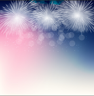 Light colored fireworks background art vector 05