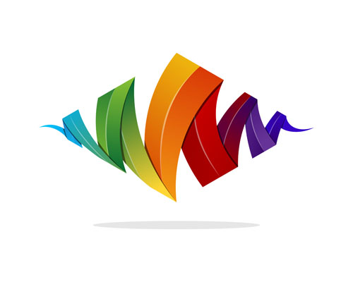 Origami Pulse Color vector background