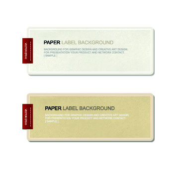Creative paper labels vector 01