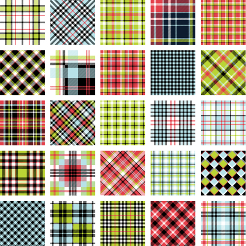 Plaid fabric patterns seamless vector 06 Plaid fabric patterns seamless vector 06