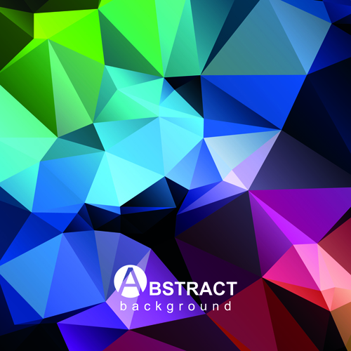 Polygon embossment effect background vector 05