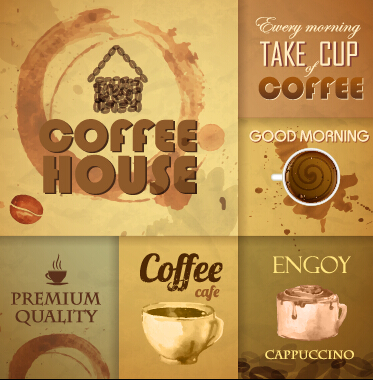 Retro font menu cover coffee 