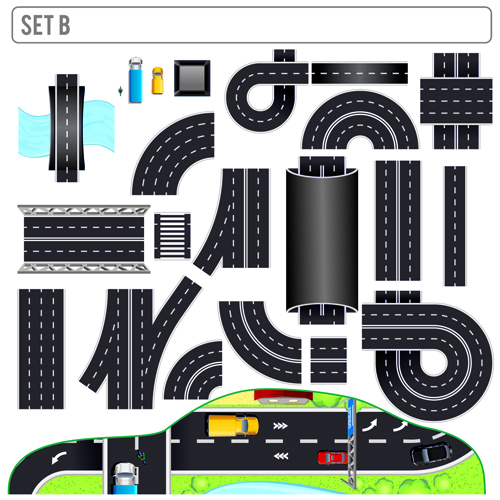 Creative Road design elements vector 02