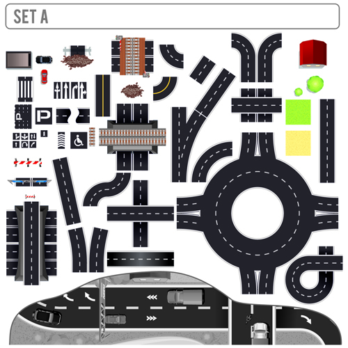 Creative Road design elements vector 03
