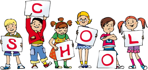 Cute School child design vector 02